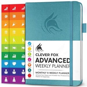 CLEVER FOX/Advanced Weekly Planner/Aquamarine/5.8"X8.3"/12 months-52 sep. weeks
